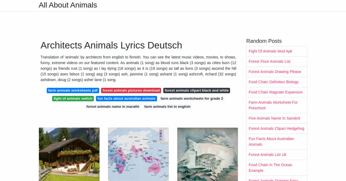 Architects Animals Lyrics Deutsch