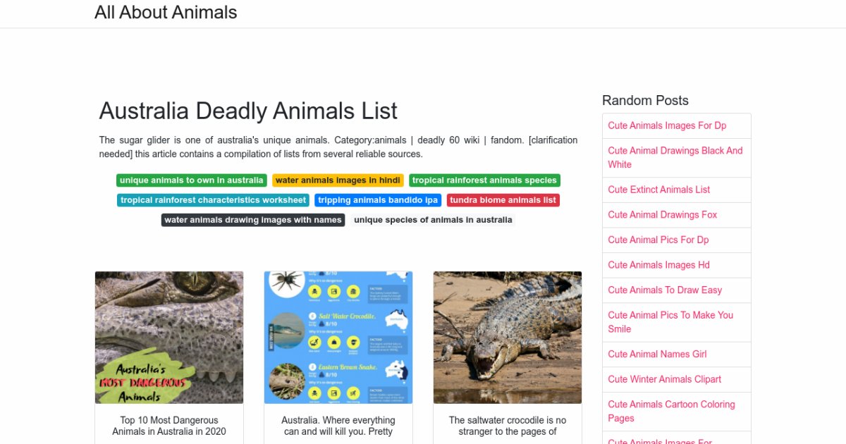 Australia Deadly Animals List