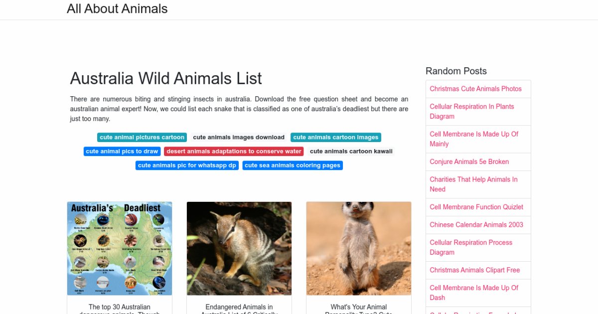 list of wild animals in australia