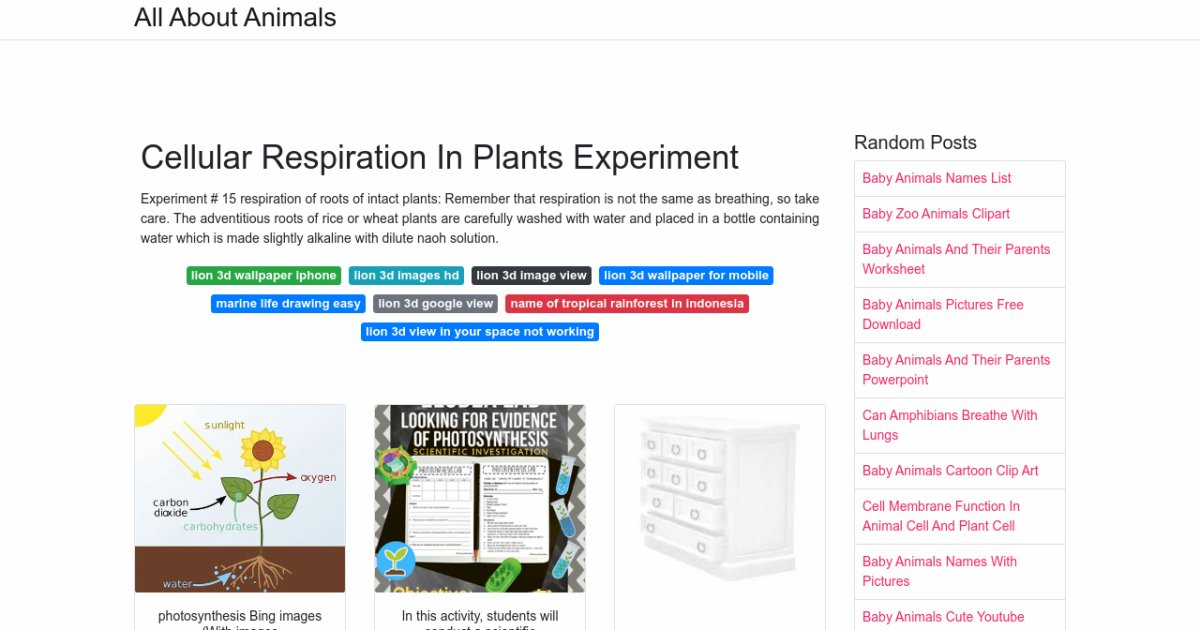 cellular respiration in plants experiment