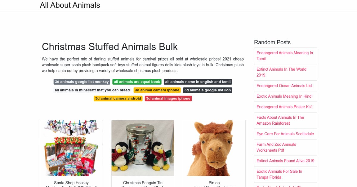 Christmas Stuffed Animals Bulk