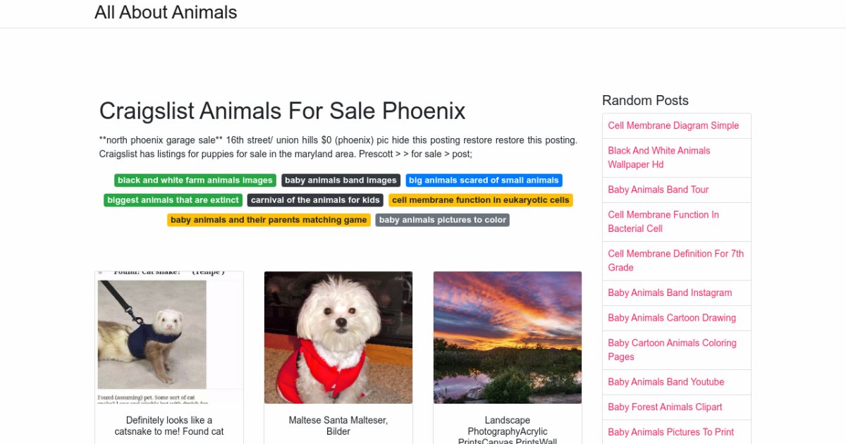 Craigslist Animals For Sale Phoenix