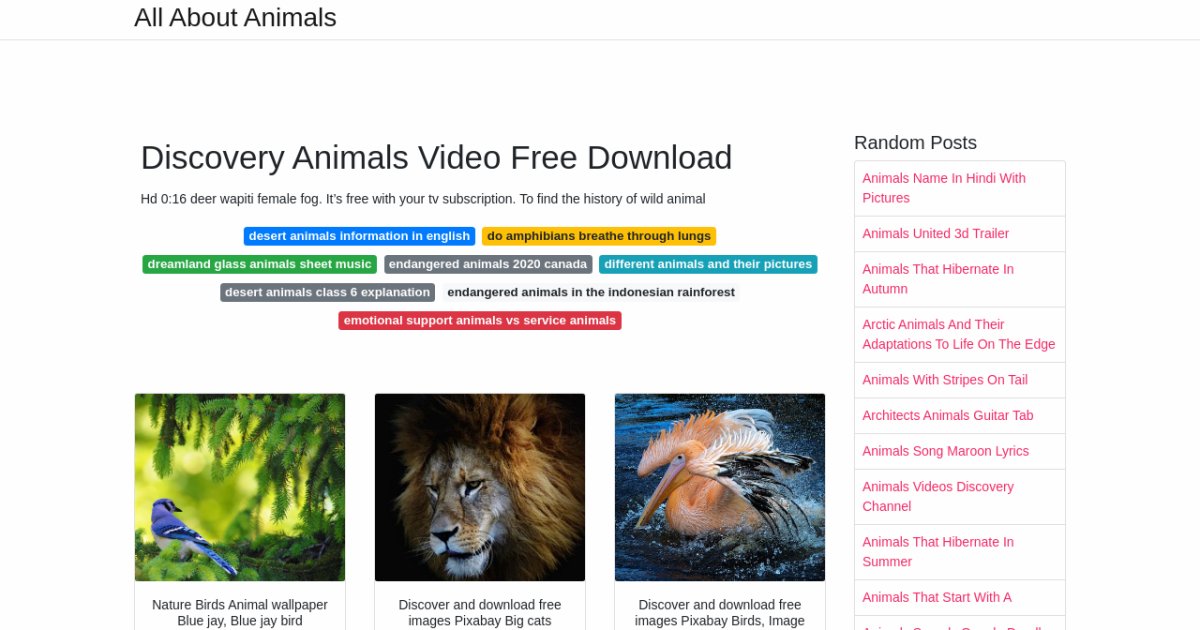 Discovery Animals Video Free Download