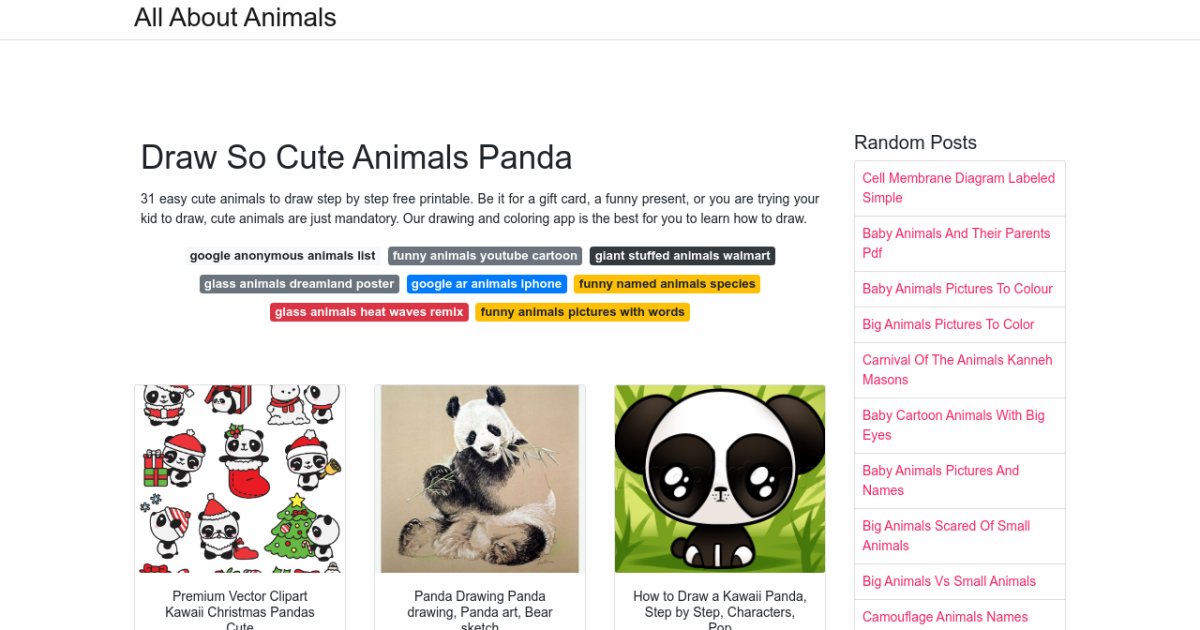 Draw So Cute Animals Panda