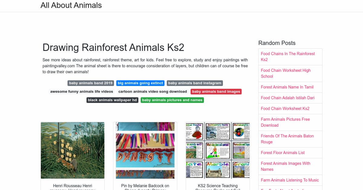 Drawing Rainforest Animals Ks2