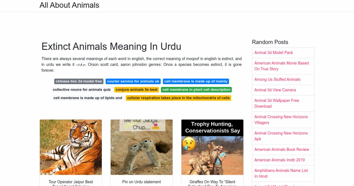 extinct-animals-meaning-in-urdu