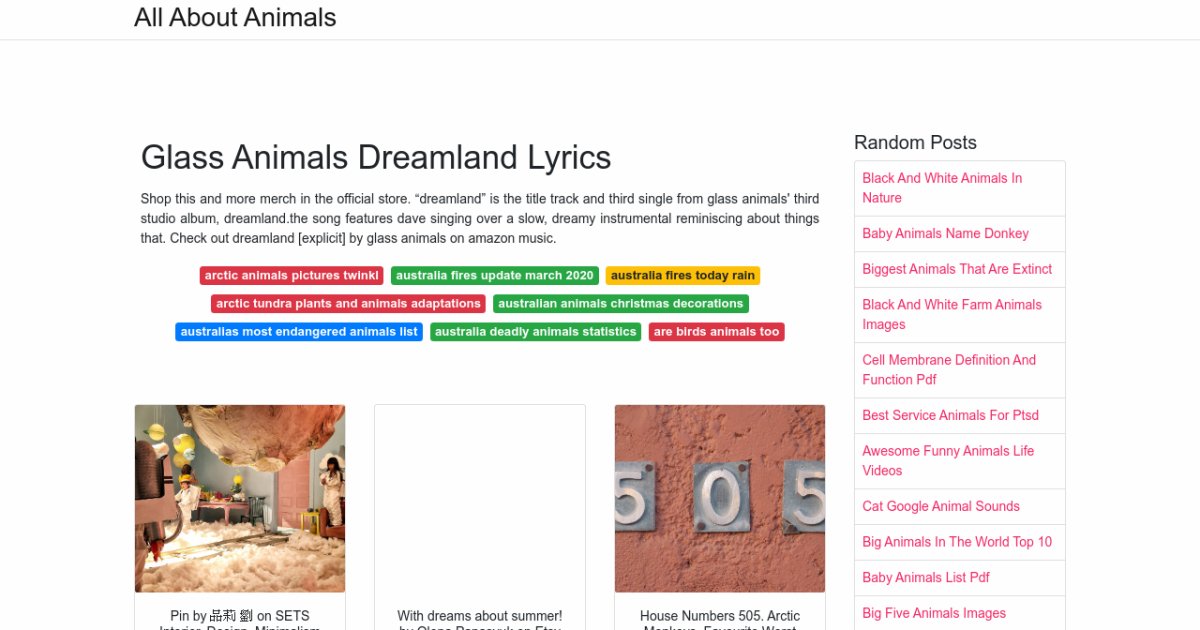 Glass Animals Dreamland Lyrics