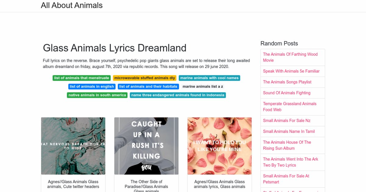 Glass Animals Lyrics Dreamland
