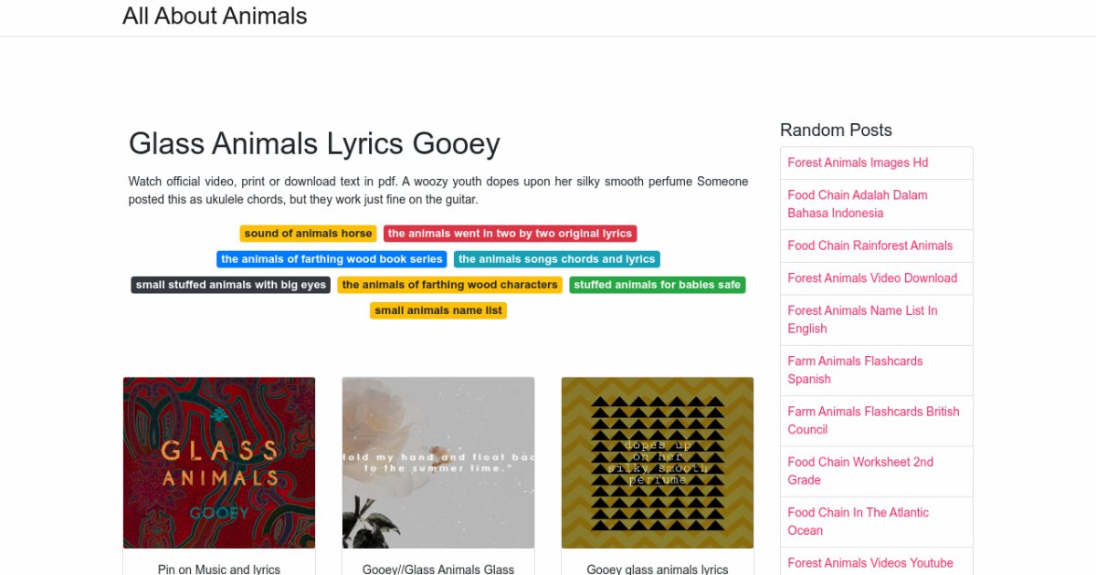 Glass Animals Lyrics Gooey