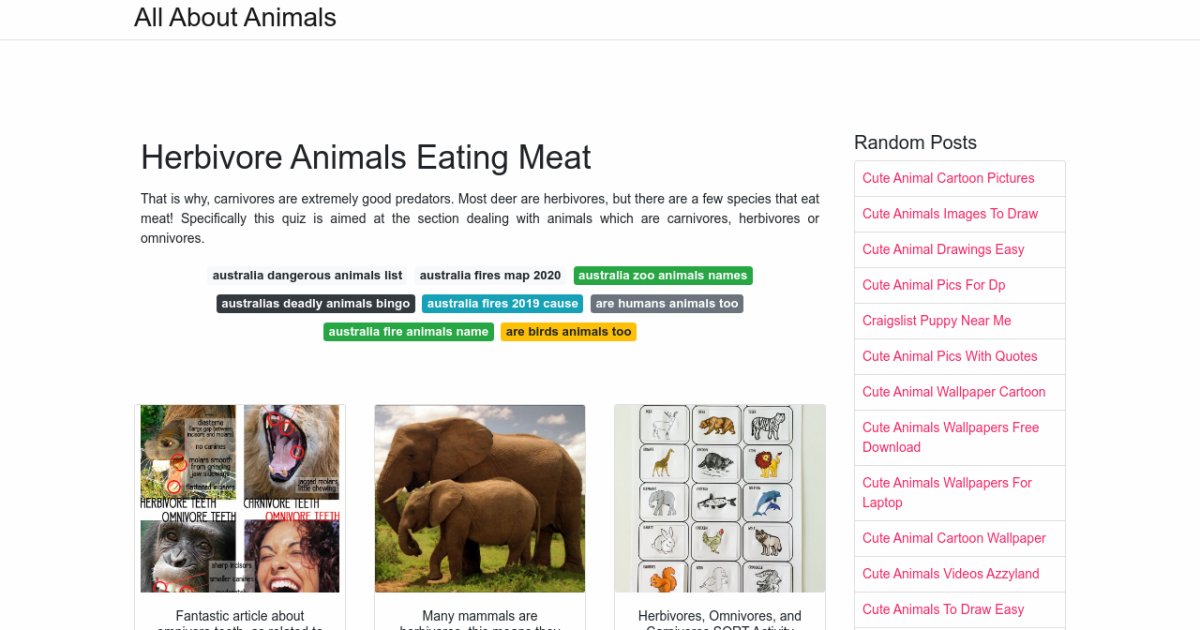 Herbivore Animals Eating Meat