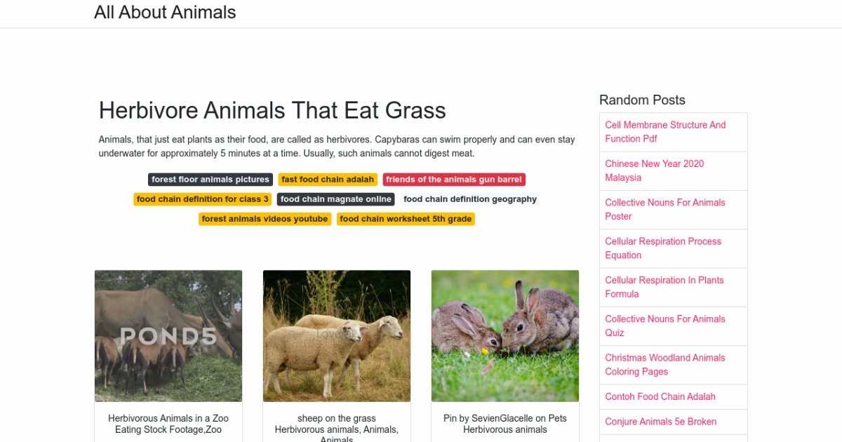 Herbivore Animals That Eat Grass