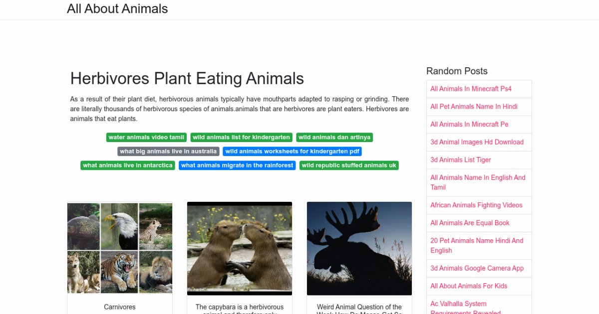 Herbivores Plant Eating Animals