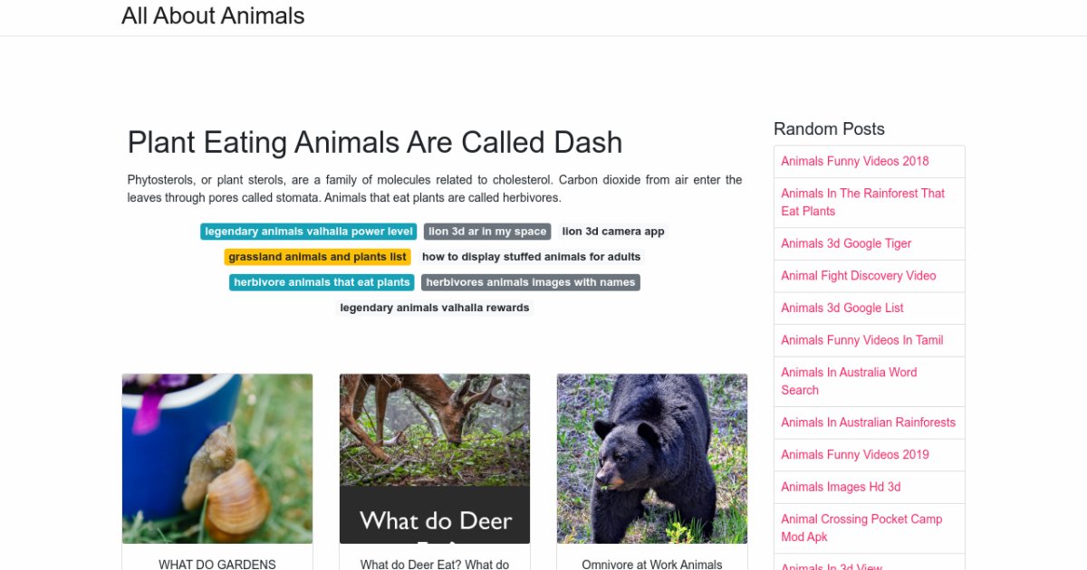 Plant Eating Animals Are Called Dash