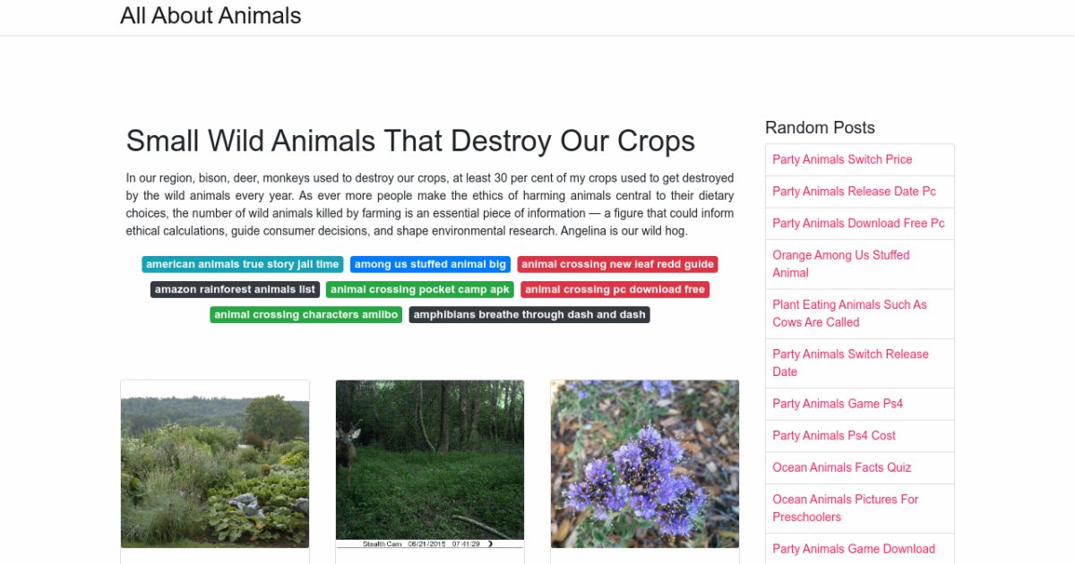 Small Wild Animals That Destroy Our Crops