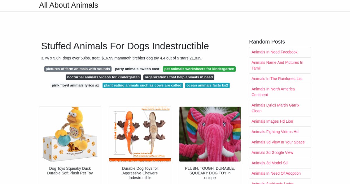 Stuffed Animals For Dogs Indestructible