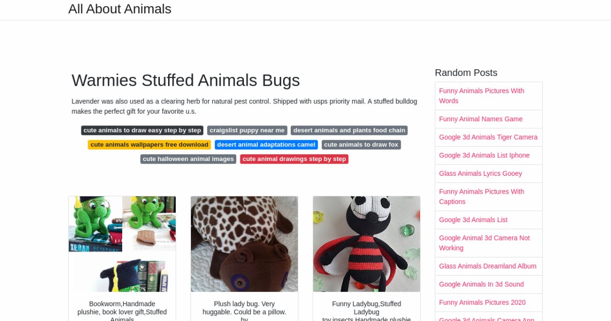 Warmies Stuffed Animals Bugs