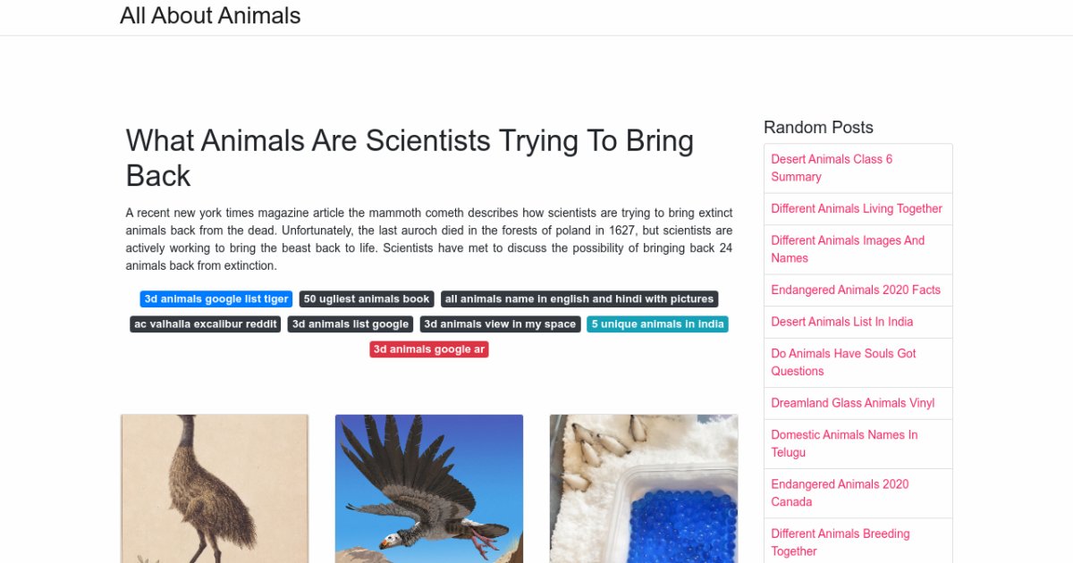 What Animals Are Scientists Trying To Bring Back