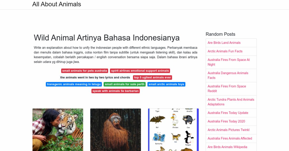Wild Animal Artinya Bahasa Indonesianya