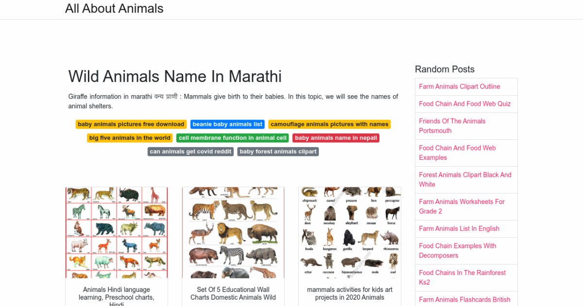 5 wild animals name in marathi