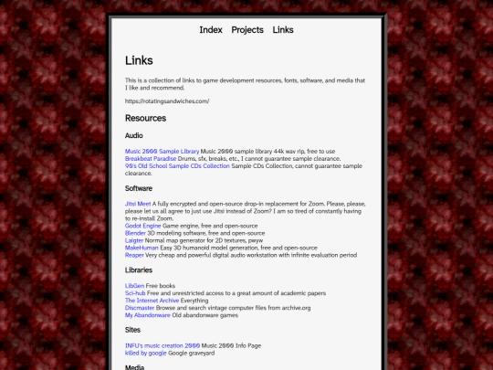 links screenshot