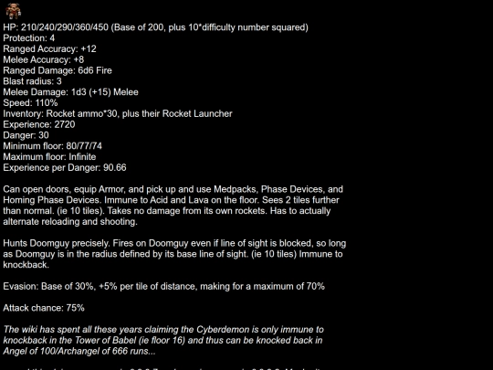 Analyses/DoomRL/Cyberdemon screenshot