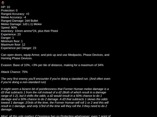 Analyses/DoomRL/FormerHuman screenshot