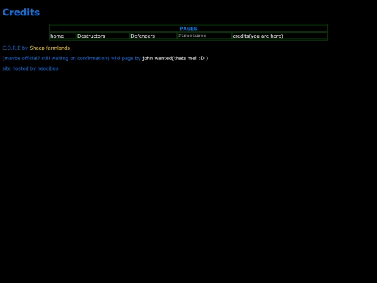 Credits screenshot