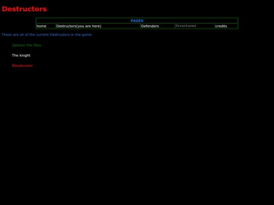 Destructors screenshot