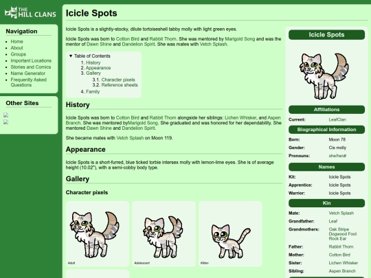 cats/icicle spots screenshot