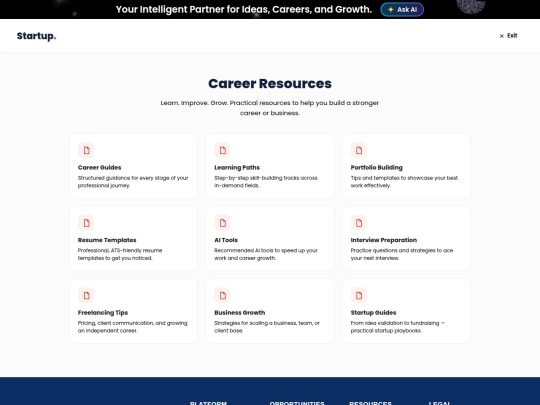 startup/resources screenshot