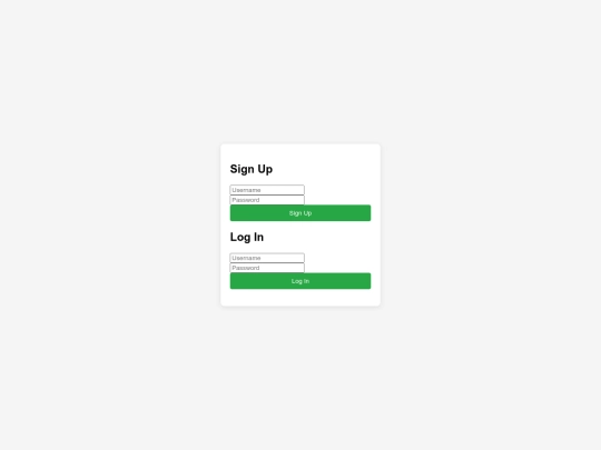 login screenshot