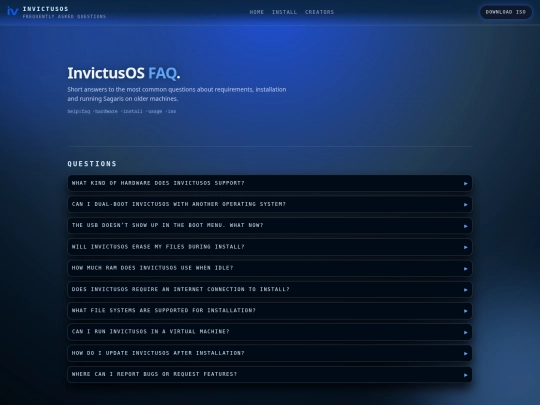 faq screenshot