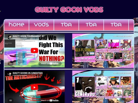Vodspage screenshot