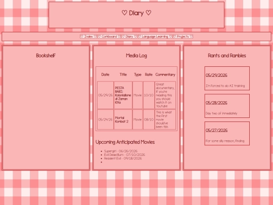 diary screenshot