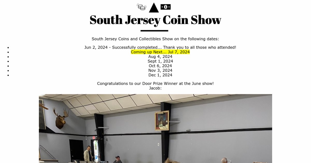 South Jersey Coin Show