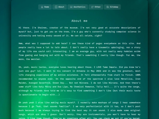 aboutme screenshot