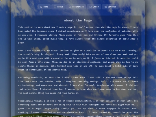 aboutpage screenshot