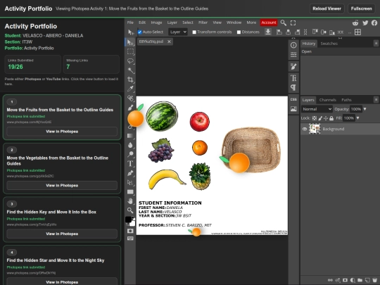 porfolio/PORTFOLIOACTIVITY screenshot