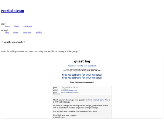 guestbook screenshot