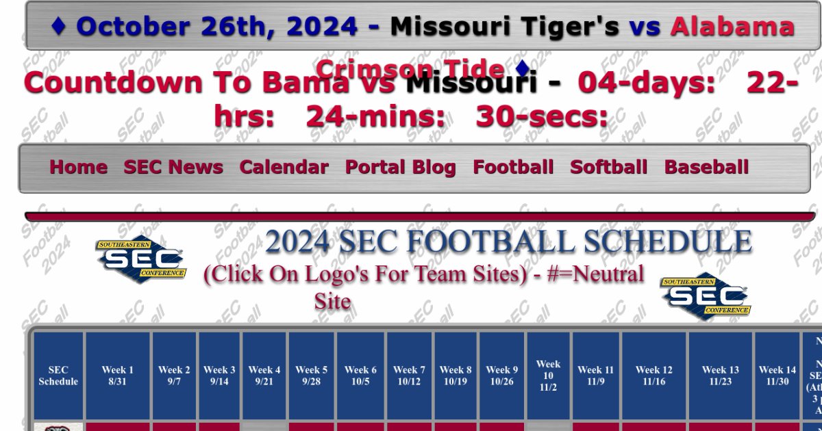 2024 SEC FB SCHEDULE 2024