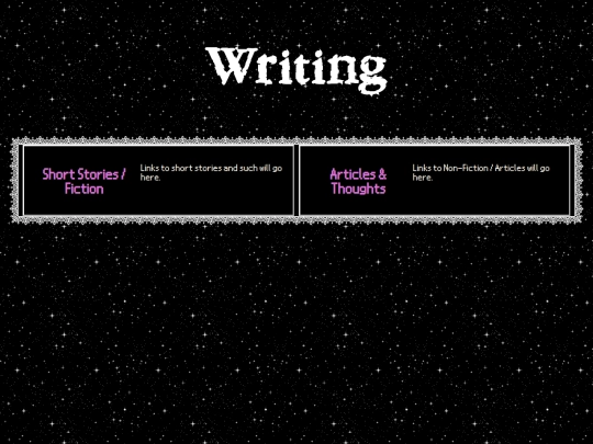 Writing screenshot