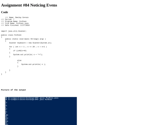 intro/forloops/84/84 screenshot