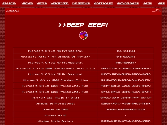 megathread/keys screenshot