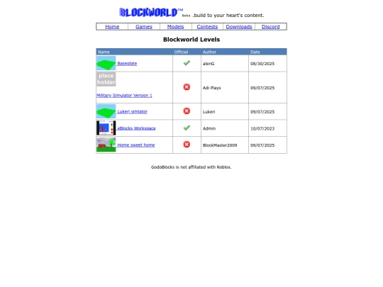 Website screenshot