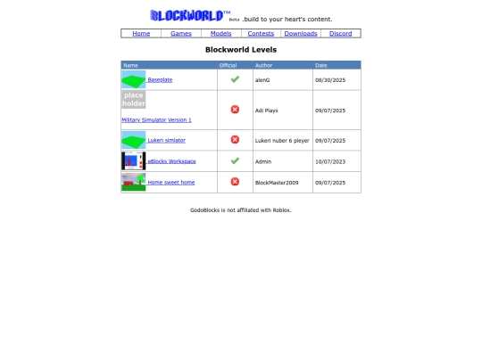 Website screenshot
