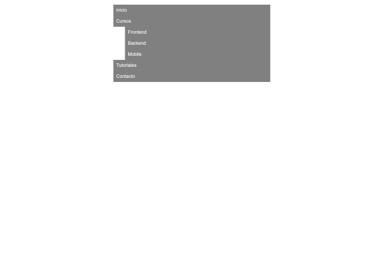 menu screenshot