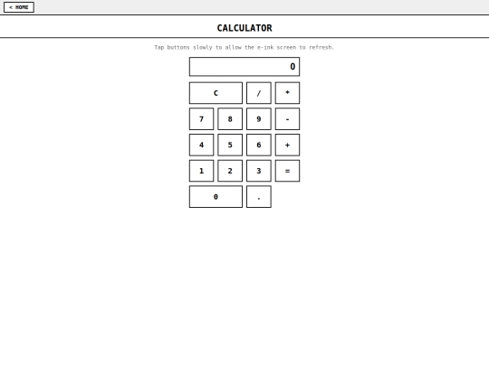 webpad/calculator screenshot