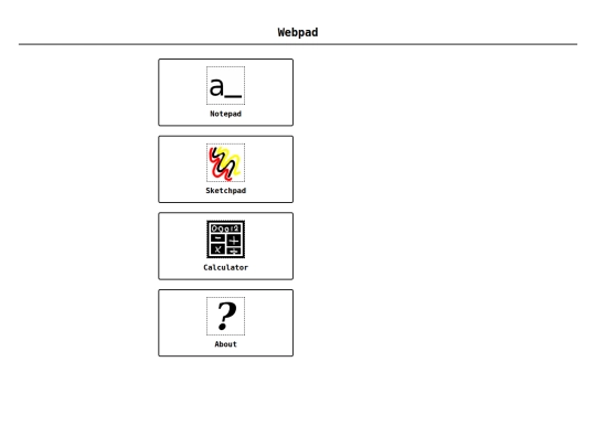 webpad screenshot