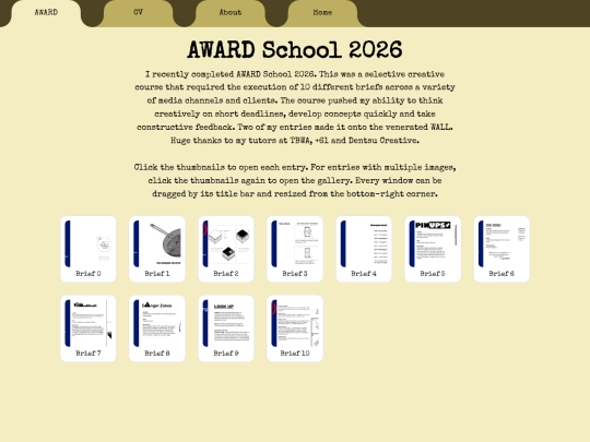 AWARD screenshot