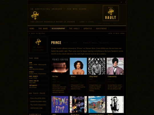 prince/discography screenshot